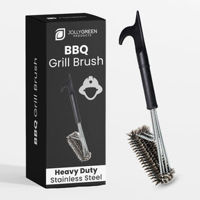 Heavy Duty Grill Brush for Outdoor Grill - Safe Grill Brush Designed by Firefighter | Barbecue Grill Brush & BBQ Brushes for