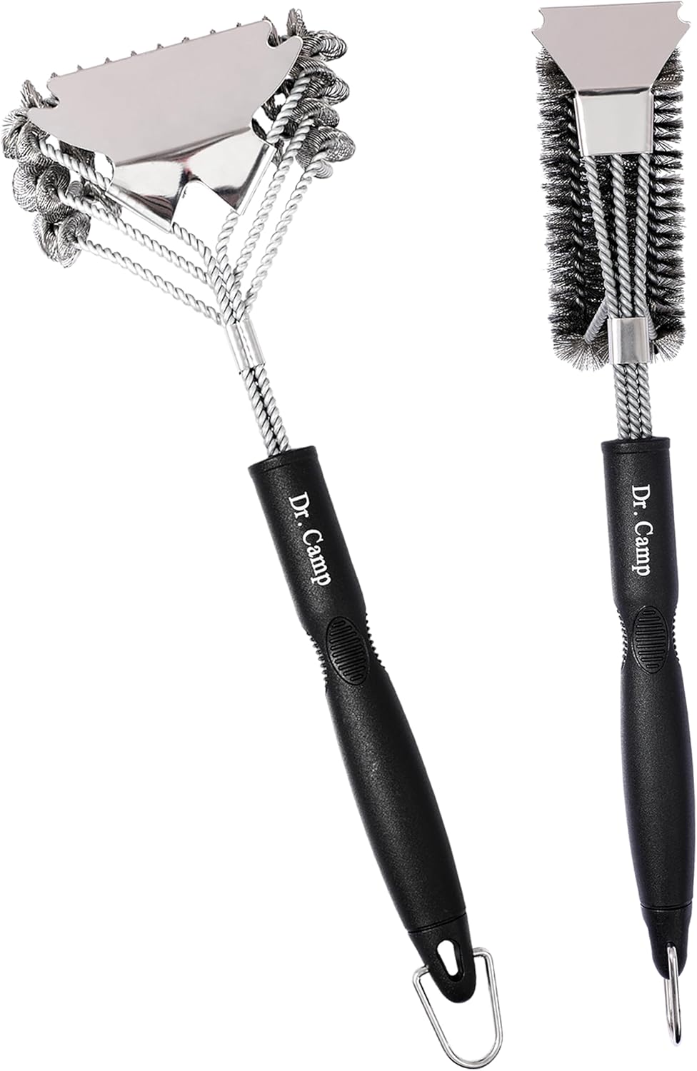 2 PCS Stainless Steel BBQ Grill Brush,BBQ Brush,Grill Scraper, Grill Brush for Outdoot,Grill Cleaning Brush, Barbecue Tool