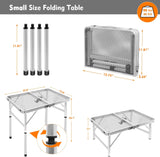 Folding Table, Easy for Storage, Compact and Portable Picnic Table for Grill, Outdoor Camping, Garden, Patio, Dining, BBQ,