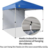 CROWN SHADES 8x8 Pop Up Canopy with 1 Side Wall - Beach Tent with One Push Setup - Outdoor Sun Shade for Events, Parties,