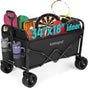 Large Collapsible Wagon Foldable for Beach, Yard, Grocery, Park, 34" x 18" Inner Storage. 300lb Heavy Duty Folding Utility