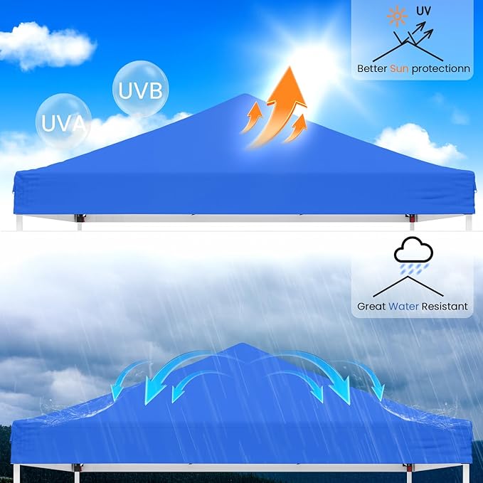 10x10ft Pop Up Canopy Tent,Heavy Duty Waterproof Folding Tent for Camping Parties Events Parties,Outdoor Canopy,Portable Sun