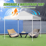 Shades 10x10 Pop Up Canopy,Heavy Duty Beach Tent with Carrying Bag for Easy Moving,Sun Shelter for