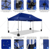 COBIZI 10x20 Pop up Canopy Heavy Duty Without Sidewalls, Easy Set-up Commercial Outdoor Party, 100% Waterproof Wedding