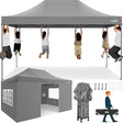 COBIZI 10x15 Heavy Duty Pop up Canopy Tent with 4 sidewalls Commercial Outdoor Canopy Wedding Party Tents for Wedding All
