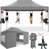 COBIZI 10x15 Heavy Duty Pop up Canopy Tent with 4 sidewalls Commercial Outdoor Canopy Wedding Party Tents for Wedding All