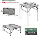 RedSwing Portable Grill Table for Outside, Aluminum Folding Grill Stand Table for Outdoor Camping Picnic BBQ, Lightweight