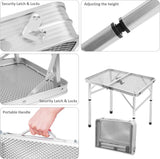 Folding Table, Easy for Storage, Compact and Portable Picnic Table for Grill, Outdoor Camping, Garden, Patio, Dining, BBQ,