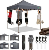 COBIZI 10x10 Pop Up Canopy Tent Heavy Duty with 4 Sidewall, Commercial Outdoor Easy Pop Up Gazebo for Party Wedding All