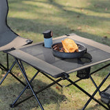 SUNNYFEEL Outdoor Folding Table | Lightweight Mesh Compact Camping Table, Roll Up Top 2 People Portable Camp Tables with