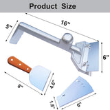 Heavy Duty Grill Scraper Commercial Griddle Scraper Set with 5 Blades, Casting Aluminum Flat Top Grill Scrapers with Small