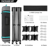 COBIZI 10x20 Heavy Duty Pop up Canopy Tent Easy Up Commercial Outdoor Canopy Wedding Party Tents for Parties All Season Wind