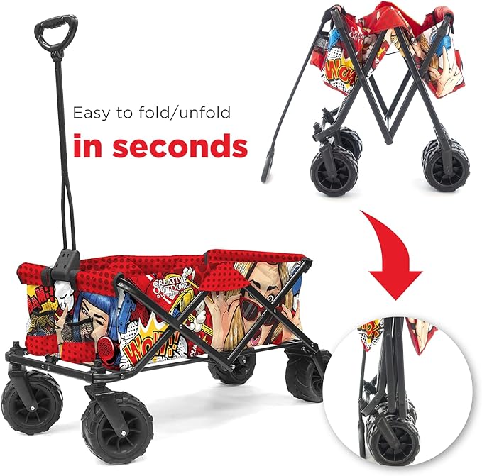 Creative Outdoor Original Folding Wagon All-Terrain Wheels, alternate view 4