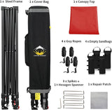 CROWN SHADES 10x10 Pop Up Canopy Tent - Patented Center Lock One Push Instant Outdoor Canopy Beach Tent with STO-N-Go Bag 8