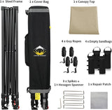CROWN SHADES 10x10 Pop Up Canopy Tent - Patented Center Lock One Push Instant Outdoor Canopy Beach Tent with STO-N-Go Bag 8
