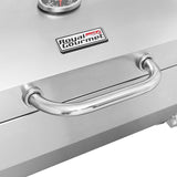 Royal Gourmet GT1001 Stainless Steel Portable Grill, 10000 BTU BBQ Tabletop Gas Grill with Folding Legs and Lockable Lid,