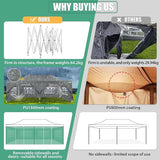 COBIZI 13x26 Pop Up Tent 13x26 Canopy with Sidewalls Heavy Duty Canopy Party Tent for Parties, Outdoor Wedding Large Event