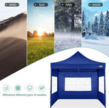 COBIZI 10x10 Ez Pop Up Canopy Tent with 4 sidewalls Heavy Duty Canopy UPF 50+, 100% Waterproof Outdoor Canopy Wedding Tents