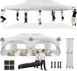COBIZI 13x26 Pop Up Tent 13x26 Canopy with Sidewalls Heavy Duty Canopy Party Tent for Parties, Outdoor Wedding Large Event