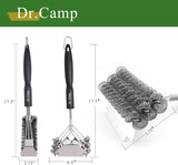 2 PCS Stainless Steel BBQ Grill Brush,BBQ Brush,Grill Scraper, Grill Brush for Outdoot,Grill Cleaning Brush, Barbecue Tool