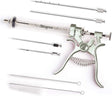 Meat Injector Syringe Stainless Steel Outdoor Meat Kit Marinade Flavor Food Injector Syringes with 4 Marinades Needles Grill