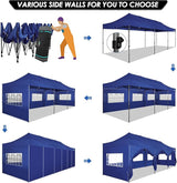 COBIZI 10x30 Pop up Canopy Tent 10x30 Canopy with Sidewalls, Heavy Duty Party Tent Tents for Parties, Foldable UPF 50+
