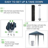 Outvita 6.5x6.5ft Pop Up Canopy Tent, Outdoor Instant Shelter Folding Canopy with Carry Bag for Commercial Events, Party,
