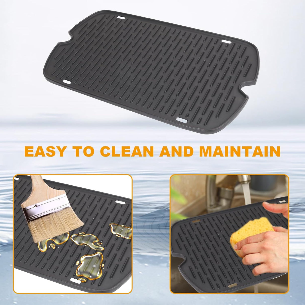 Cast Iron Grill Griddle for Weber 9010001 9011701 9013001 9020001 9030001 Traveler Portable Grill Accessories, Reversible