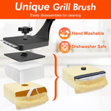 Grill Brush for Outdoor Grill Bristle Free BBQ Cleaner Brush with Durable Scraper for Cast Iron or Stainless-Steel Grates