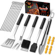 BBQ Accessories Grill Tools Set,Stainless Steel Barbecue Grill Accessories for Outdoor Grill,Professional Barbecue Utensils