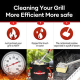 Grill Brush Bristle Free,BBQ Replaceable Scraper Cleaning Head,Safe Grill Accessories for Cast Iron Grates/Porcelain/Weber