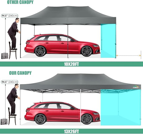 COBIZI 13x26 Pop Up Tent 13x26 Canopy with Sidewalls Heavy Duty Canopy Party Tent for Parties, Outdoor Wedding Large Event