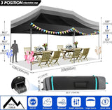 COBIZI 10x20 Heavy Duty Pop up Canopy Tent Easy Up Commercial Outdoor Canopy Wedding Party Tents for Parties All Season Wind