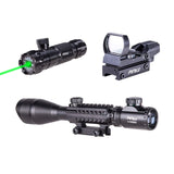 Pinty Nova 3-in-1 4-12x50 SFP Rifle Scope Combo, Green Laser, alternate view 9