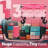 Sekey 220L Collapsible Foldable Wagon with 330lbs Weight Capacity, Heavy Duty Folding Utility Garden Cart with Big