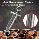 Meat Injector BBQ Injection Kit, Marinade Cajun Seasoning Flavor Syringe Injector for Cooking Grill Smoker Barbecue in