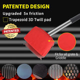 Grill Brush Bristle Free,BBQ Replaceable Scraper Cleaning Head,Safe Grill Accessories for Cast Iron Grates/Porcelain/Weber