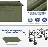 Chihee Garden Cart Collapsible Outdoor Utility Wagon Cart,Folding Beach Cart Oversized Capacity 254L,Heavy Duty Portable