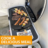 BBQ-PLUS Cooking Griddle Portable Grill Accessories for Weber 901001 Traveler Griddle, BBQ Cast Iron Grill Plate Replacement
