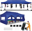 COBIZI 10x30 Pop up Canopy Tent 10x30 Canopy with Sidewalls, Heavy Duty Party Tent Tents for Parties, Foldable UPF 50+