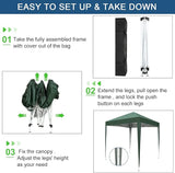 Outvita 6.5x6.5ft Pop Up Canopy Tent, Outdoor Instant Shelter Folding Canopy with 4 Side Walls and Carry Bag for Commercial