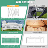 COBIZI 13x26 Pop Up Tent 13x26 Canopy with Sidewalls Heavy Duty Canopy Party Tent for Parties, Outdoor Wedding Large Event