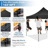 COBIZI 10x10 Pop Up Canopy Tent 10x10 Easy up Canopy, Heavy Duty Outdoor Canopy UPF 50+ All Weather Waterproof Instant Party