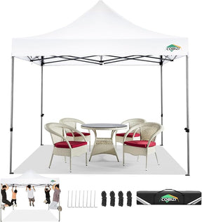 COBIZI 10x10 Pop Up Canopy Tent 10x10 Easy up Canopy, Heavy Duty Outdoor Canopy UPF 50+ All Weather Waterproof Instant Party