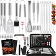 Yoehka BBQ Grilling Accessories Set, 34Pcs Heavy Duty Grill Tools for Outdoor Camping, Grilling Gifts for Men Dad, Stainless