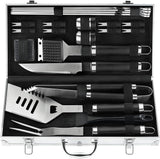 POLIGO 22PCS Heavy Duty BBQ Grill Accessories Set, Non-Slip Grill Tools for Outdoor Grill Set Thicker Stainless Steel Grill
