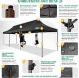 COBIZI 10x30 Pop Up Canopy Tent Heavy Duty with 8 Removable Sidewalls, Commercial Portable Tents for Parties Ez Up Canopy