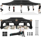 COBIZI 13x26 Pop Up Tent Heavy Duty Canopy with Removable Sidewalls Party Tent Outdoor Wedding Large Event Tent with Roller
