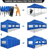 COBIZI 10x30 Pop up Canopy Tent 10x30 Canopy with Sidewalls, Heavy Duty Party Tent Tents for Parties, Foldable UPF 50+