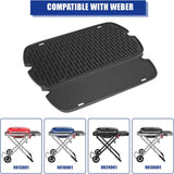 AJinTeby Cast Iron Griddle for Weber Traveler Portable Series Gas Grills Parts, Non-stick Griddle for Traveler Gas Grill,